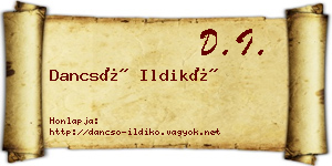 Dancsó Ildikó névjegykártya