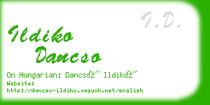 ildiko dancso business card